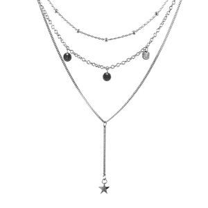 Colar-Triplo-Choker-Medalhas-Pendulo-Estrela-Prateado-01