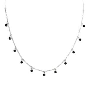 Colar-Choker-Longo-Pedrinhas-Zirconias-Pretas-Prateado-Folheado-01