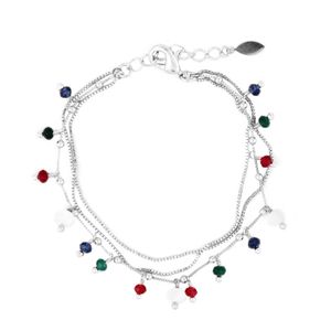 Pulseira-Tripla-Pedras-Coloridas-Penduradas-Prateado-Folheado-01