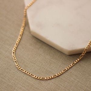 Colar Corrente Elos Entrelacados Fino Banhado Ouro 18k 01