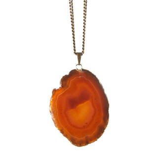 Colar Ágata de Fogo Bronze