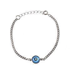 Pulseira Olho Grego Azul Prateado