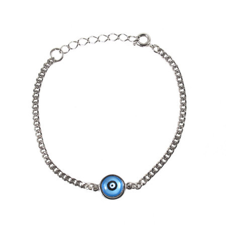 Pulseira Olho Grego Azul Prateado