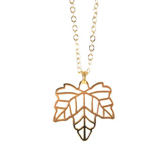 Colar Folha Vazada Dourado