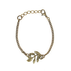 Pulseira Galho Folha Bronze