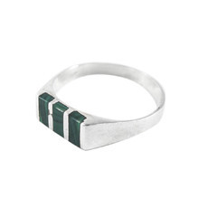 Anel Falange Verde Prata 925