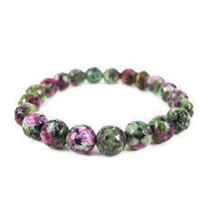 Pulseira Cristal Rubi Zoisita Facetado