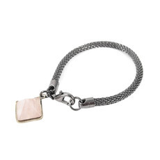 Pulseira Pirâmide Quartzo Rosa Grafite