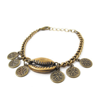 Pulseira Concha Búzios Medalhas (mais cores)