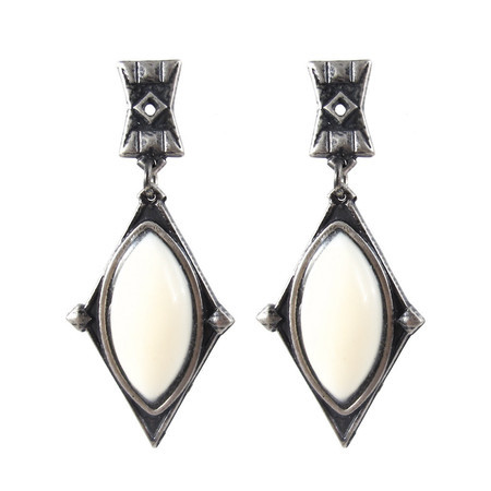 Brinco Losango Creme Grafite