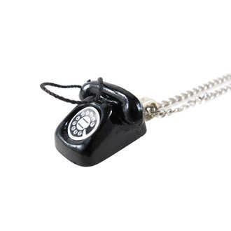 Colar Telefone Retrô (Preto ou Vermelho)
