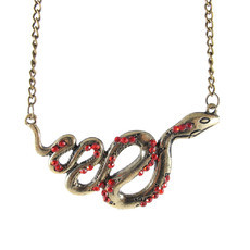 Colar Serpente Ouro Envelhecido