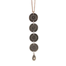 Colar Medalhas Estrelas Gota Bronze
