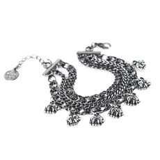 Pulseira Elefante Correntes Grafite