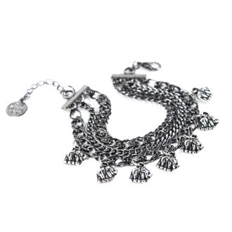 Pulseira Elefante Correntes Grafite
