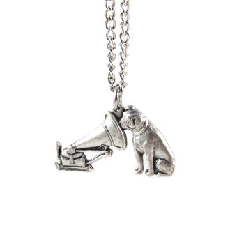 Colar Cachorro e Gramofone