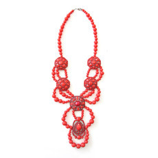Maxi Colar Étnico Vermelho