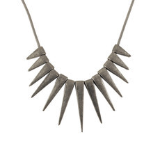 Colar Spikes Prata Envelhecida