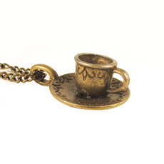 Colar Xícara de Café Bronze