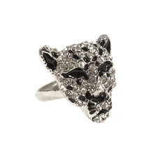 Anel Leopardo com Strass