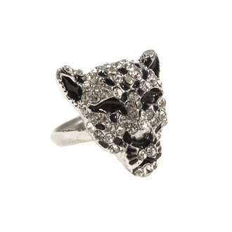 Anel Leopardo com Strass