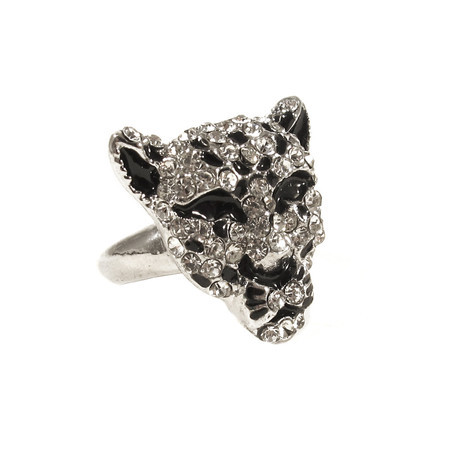 Anel Leopardo com Strass