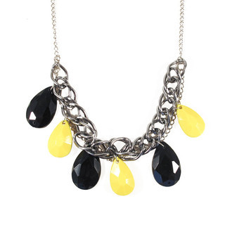 Colar Gotas Preto e Amarelo