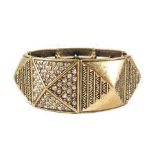 Bracelete Pirâmide e Pedrinhas Geométrico