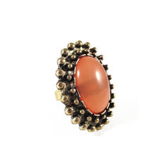 Maxi Anel Oval Pedra Ouro Velho (mais cores)