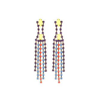 Maxi Brinco Cascata Pedras Coloridas