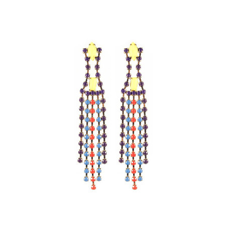 Maxi Brinco Cascata Pedras Coloridas