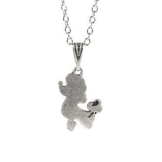 Colar Cachorro Poodle Prateado