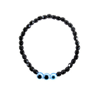 Pulseira Olho Grego e Cristais (mais cores)
