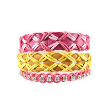 Pulseira Conjunto Couro e Corda (mais cores)