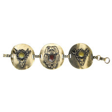 Pulseira Placas Alce e Brasão Bronze