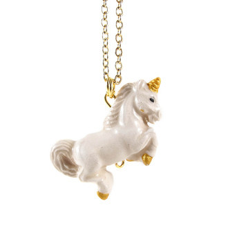 Colar Unicórnio Miniatura Dourado