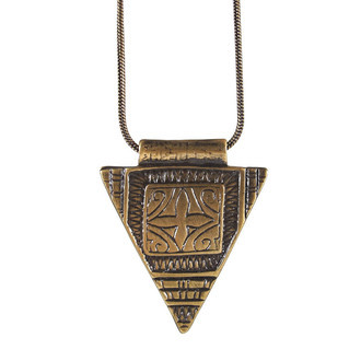 Colar Triângulo Boho Bronze