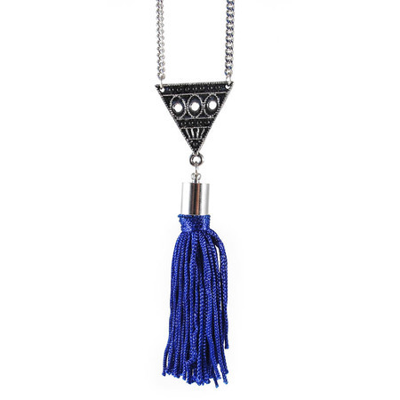 Colar Tassel Triângulo Prateado (mais cores)