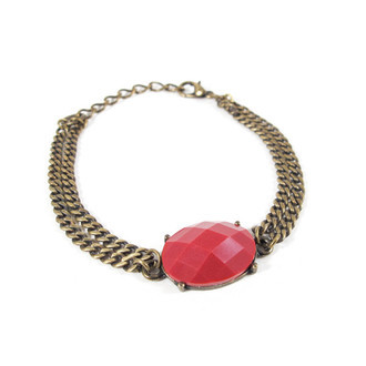 Pulseira Pedra Oval Sólida Bronze (mais cores)