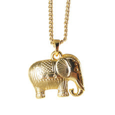 Colar Elefante Banhado Dourado