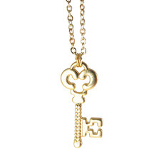Colar Chave Banhado Dourado