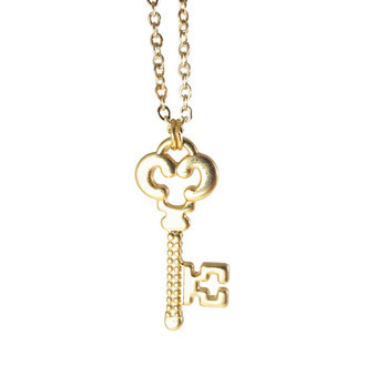 Colar Chave Banhado Dourado